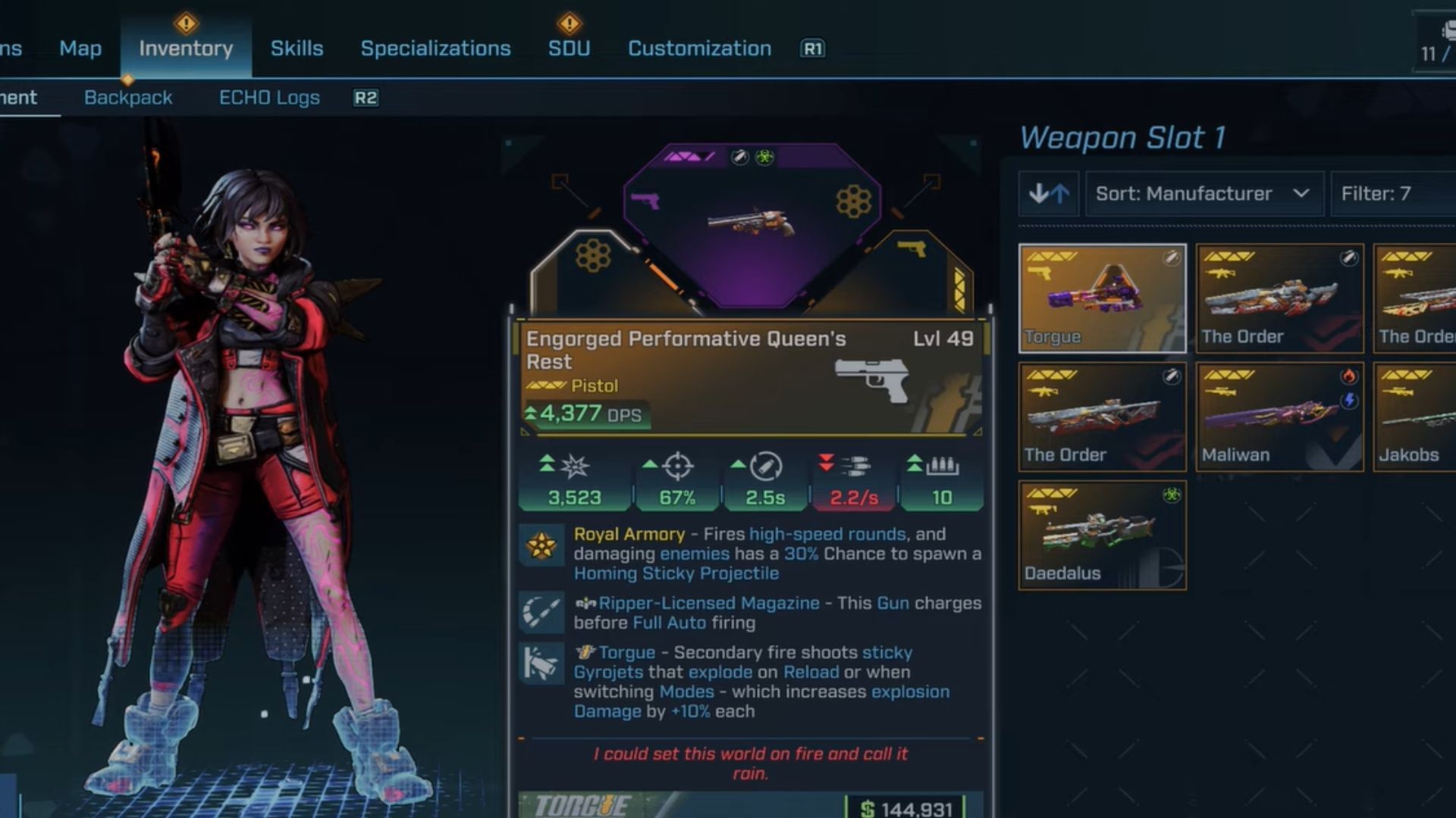 Queen&#039;s Rest stats (Image via 2K Games | YouTube/@GamerGuruOfficial) 