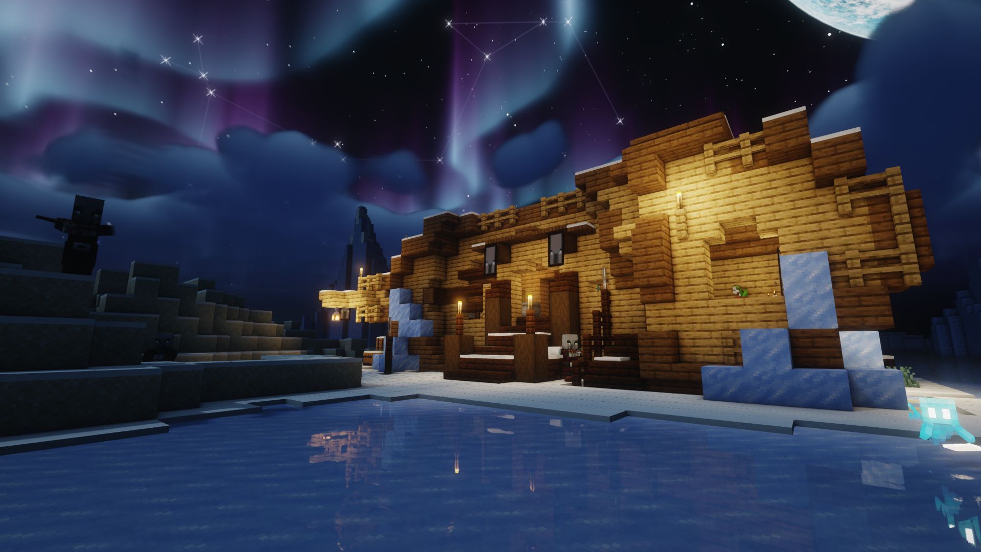MINECRAFT TOWNS and Towers Smoothly mix with vanilla design for the game (image via Sportskeeda Gaming || Mojang Studios/biban_auriu)