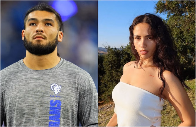 Puka Nacua’s GF Hallie Aiono drops 1-word message while showing off baby bump in aesthetic maternity pic