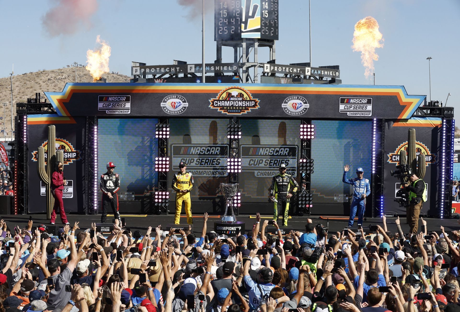 (L-R) 2024 Championship 4 drivers before the finale in the current NASCAR playoff format. Source: Getty