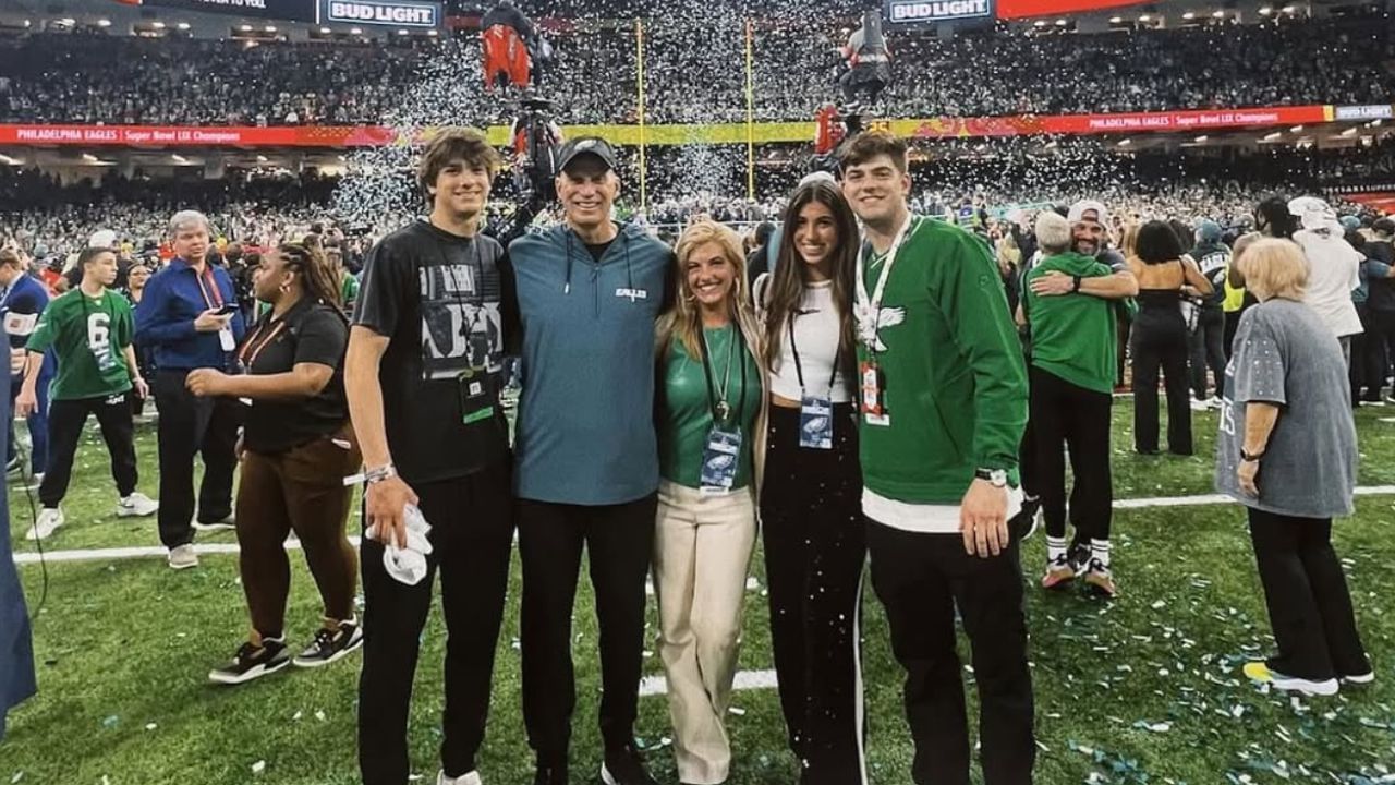 Garrett Nussmeier with his family
