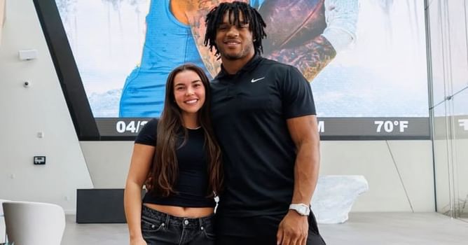 Omarion Hampton's GF Lilly Heder beams in pride as Chargers RB scores 1st NFL TD vs. Broncos in Week 3