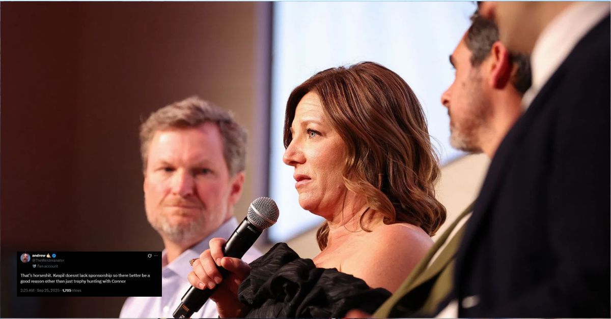 Dale Jr. and Kelley Earnhardt faced backlash over their decision (Source: Getty &amp; Tweet: @TheWeidmanator)