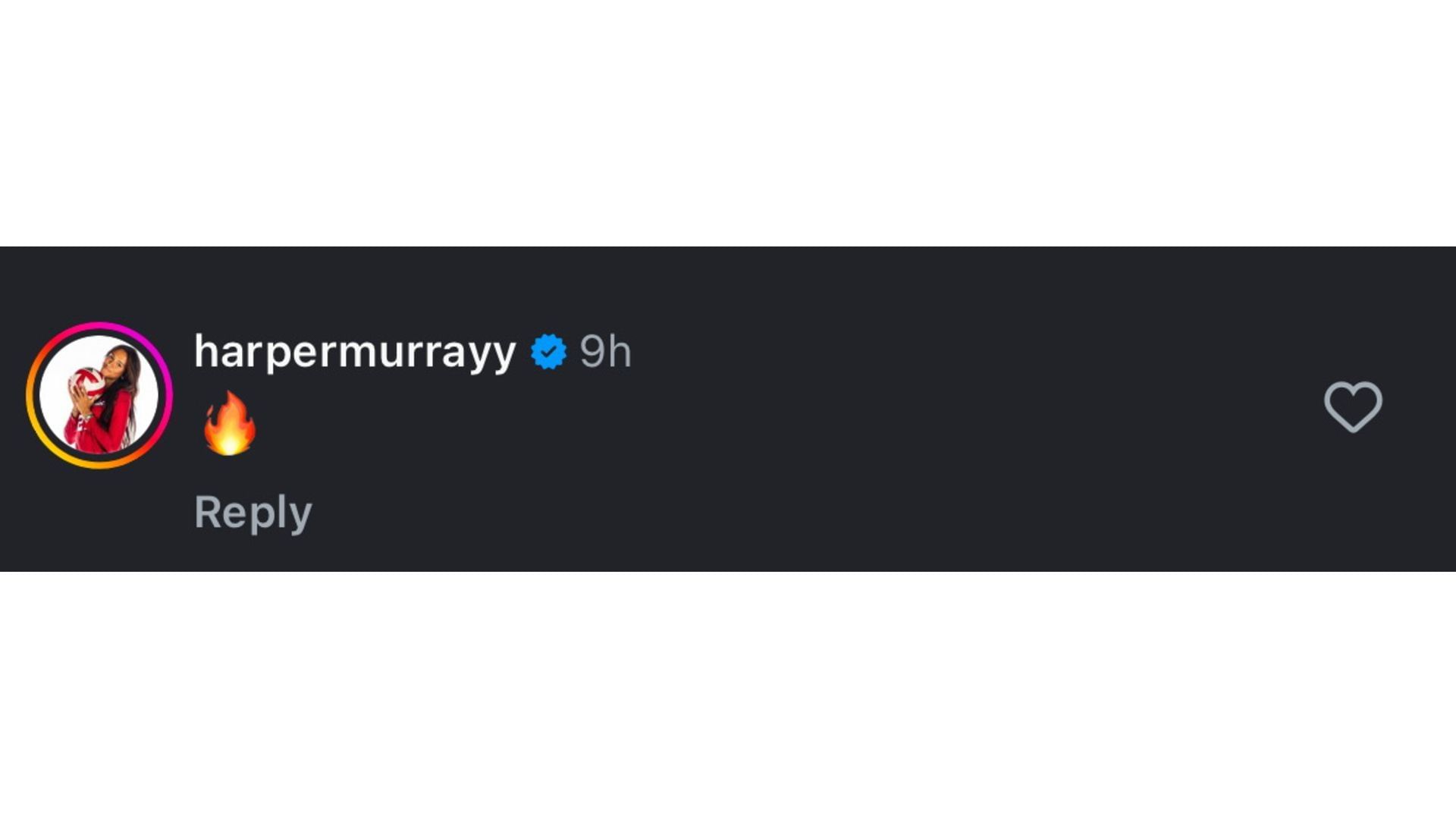 Screenshot of Murray&#039;s post on Kendall&#039;s post (Image via: @kendall.murray on IG)