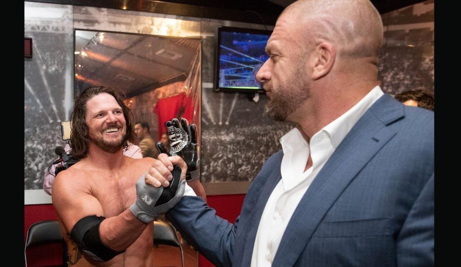 AJ Styles and Triple H (Credits: WWE.com)