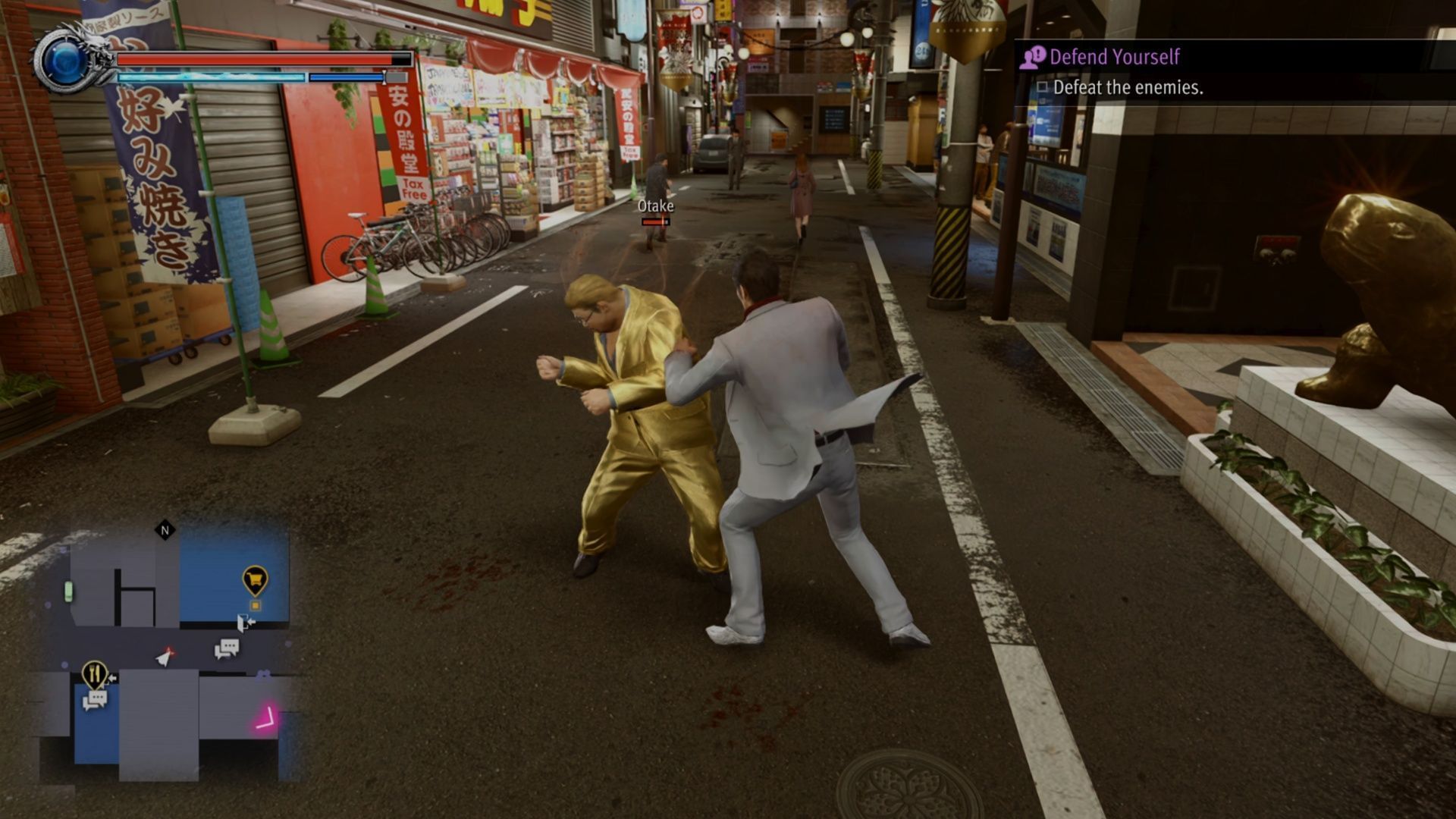 Yakuza Kiwami 2 for the most part, played quite well; other than some occasional slowdown (Image via SEGA)