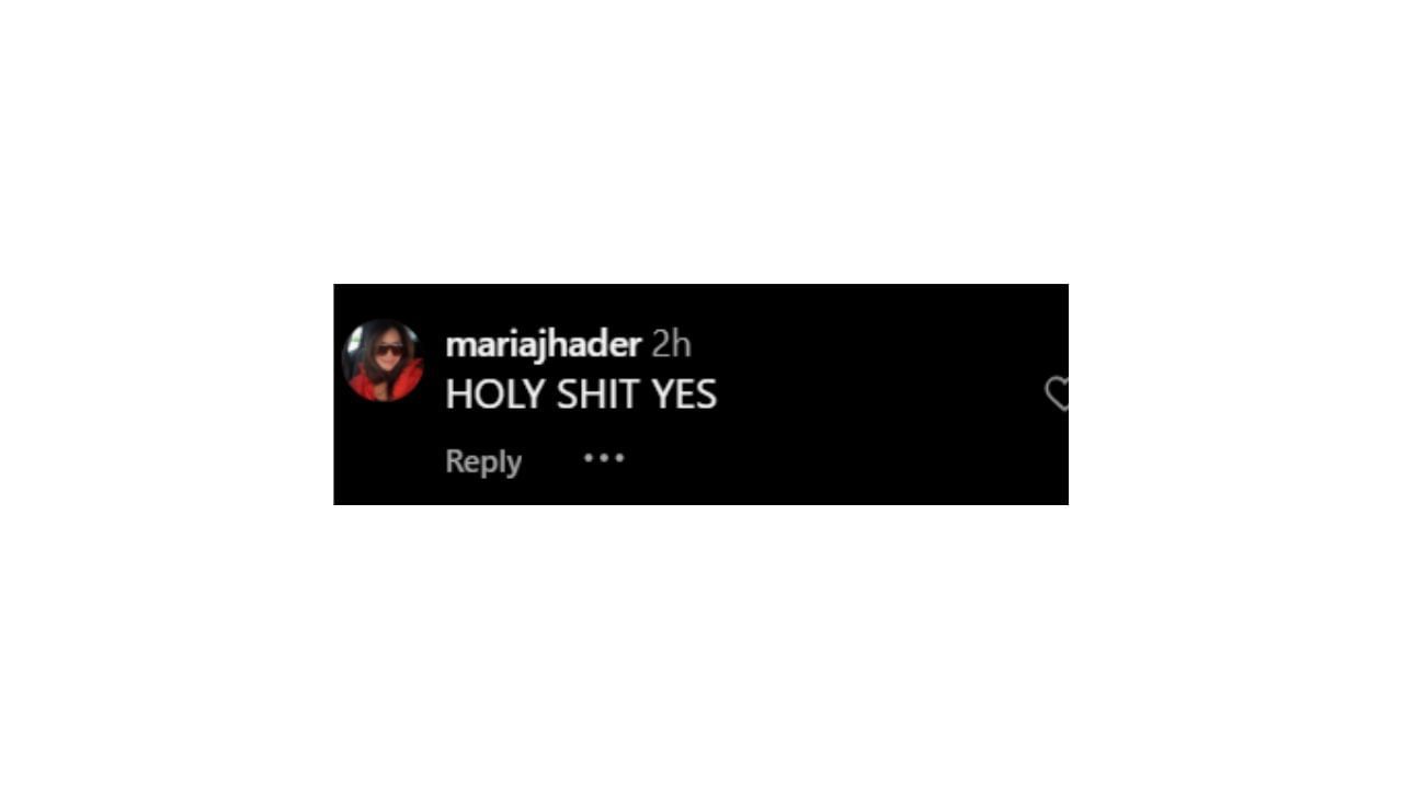 Maria Hader&#039;s comment