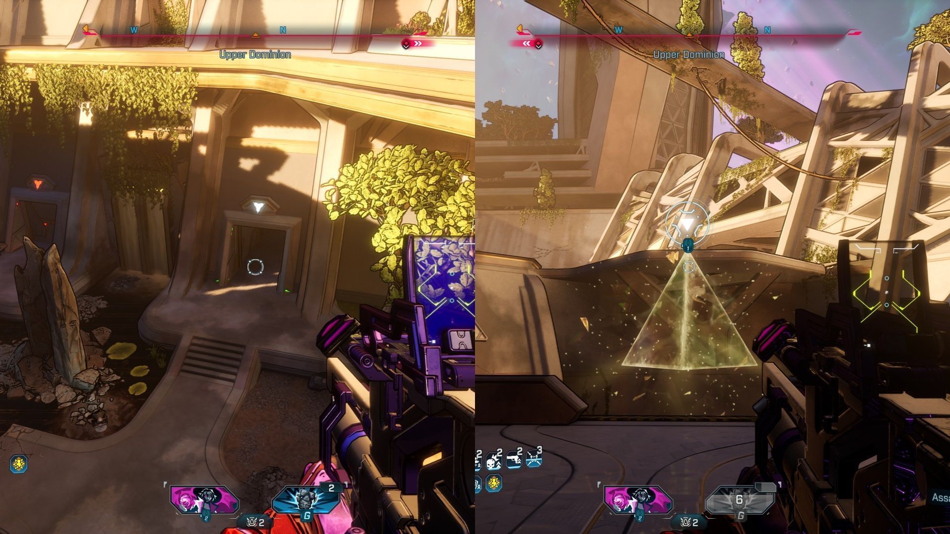 Jump down the hole created by Timekeeper to reach the floating platform (Image via 2K)