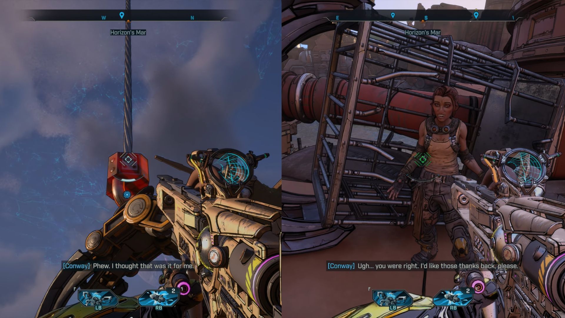 Shoot the top rep part of the cage top free Conway (Image via Gearbox Software)