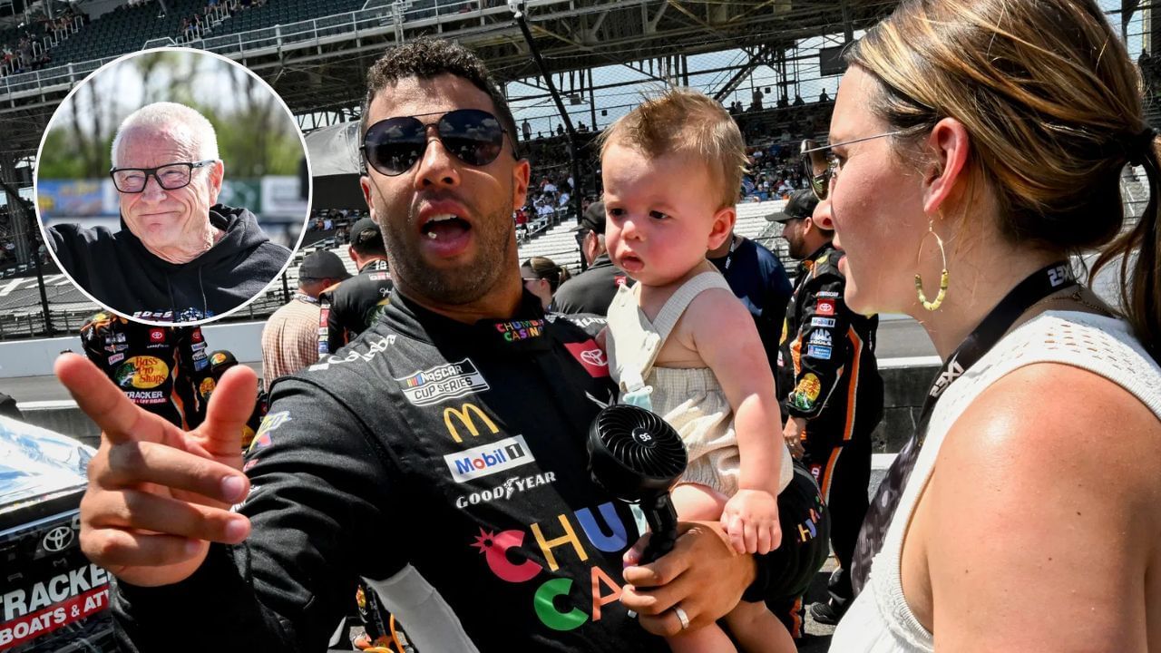 Mark Martin reacts to Bubba Wallace