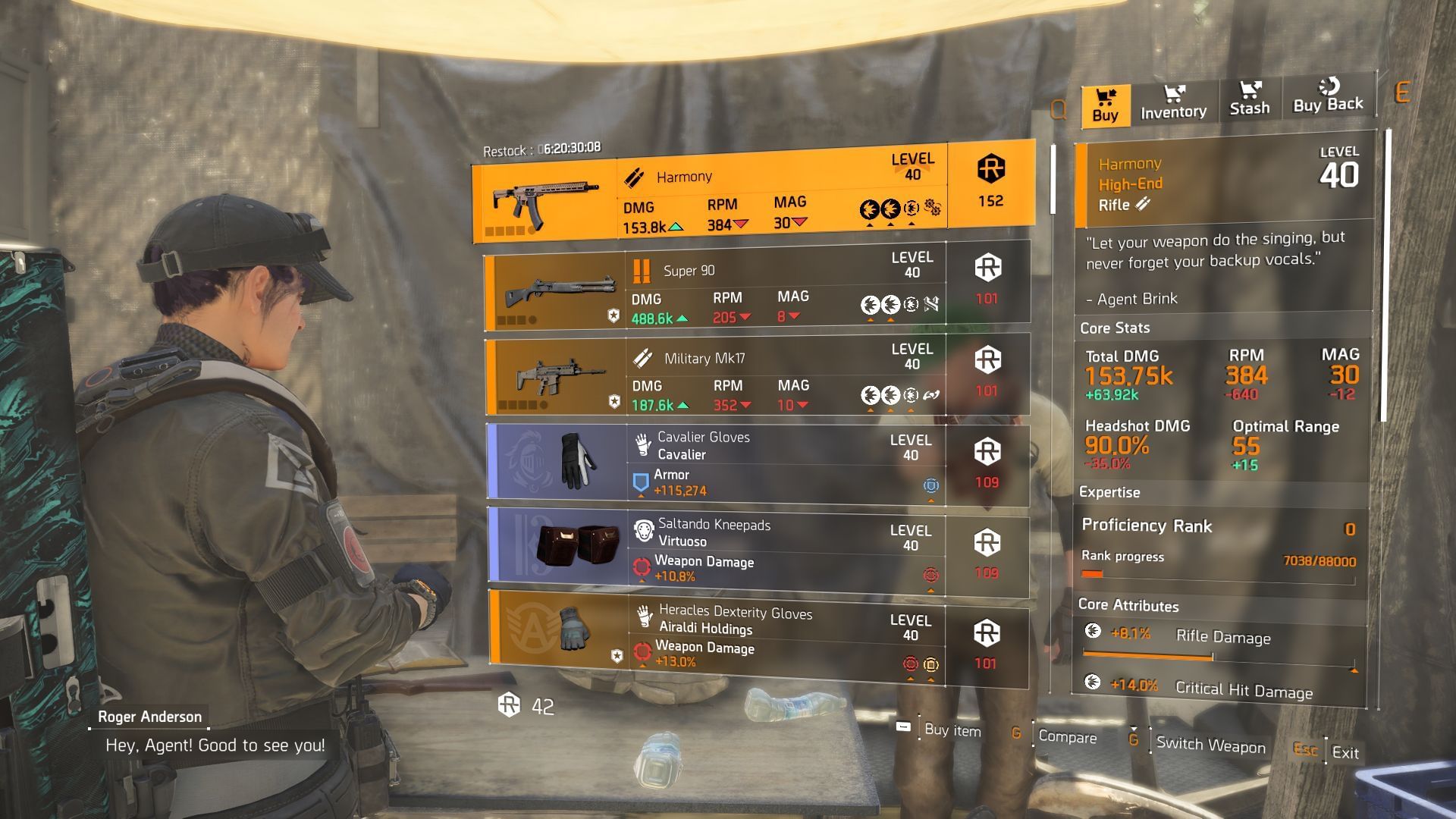 The Division 2 vendor at DZ West (Image via SK Gaming || Ubisoft)