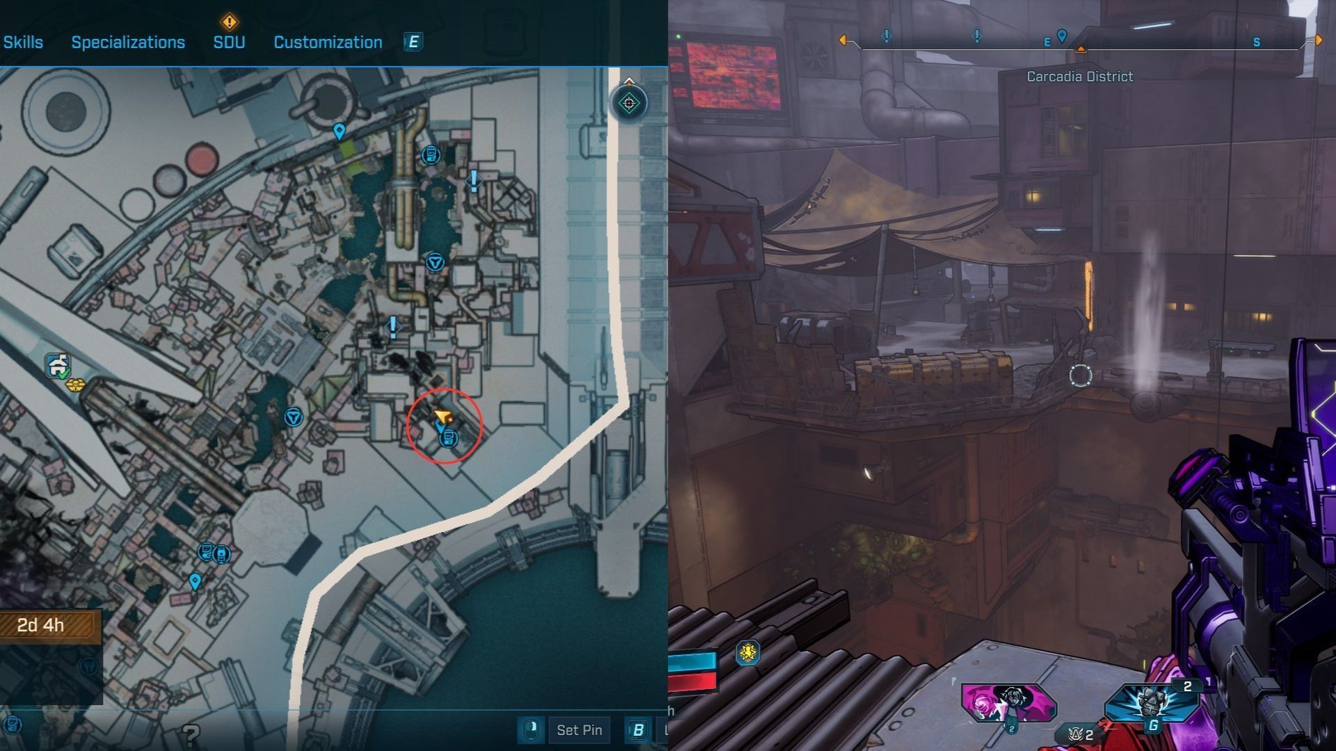 Cross the gap and head inside the alley (Image via 2K)