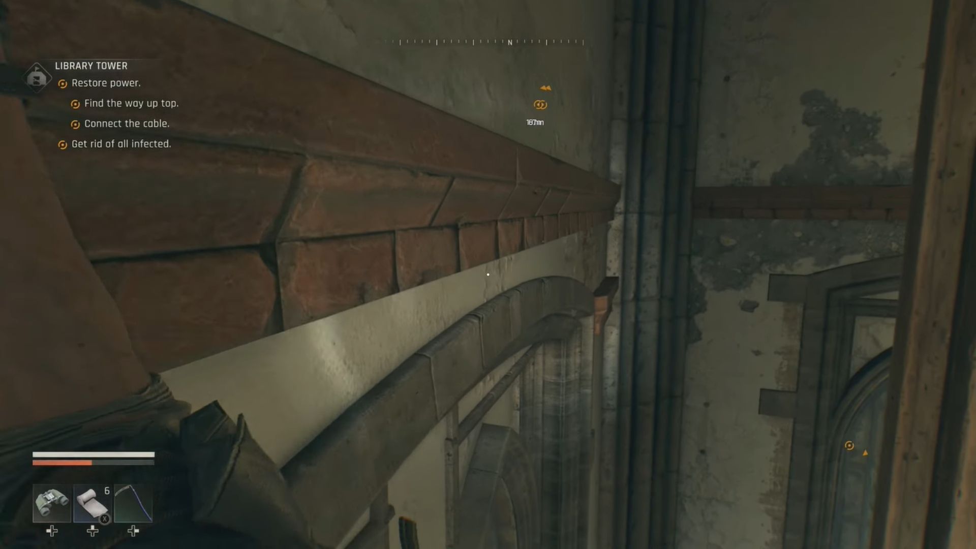 You can climb these ledges inside the tower (Image via Techland | @xLunarGaming)