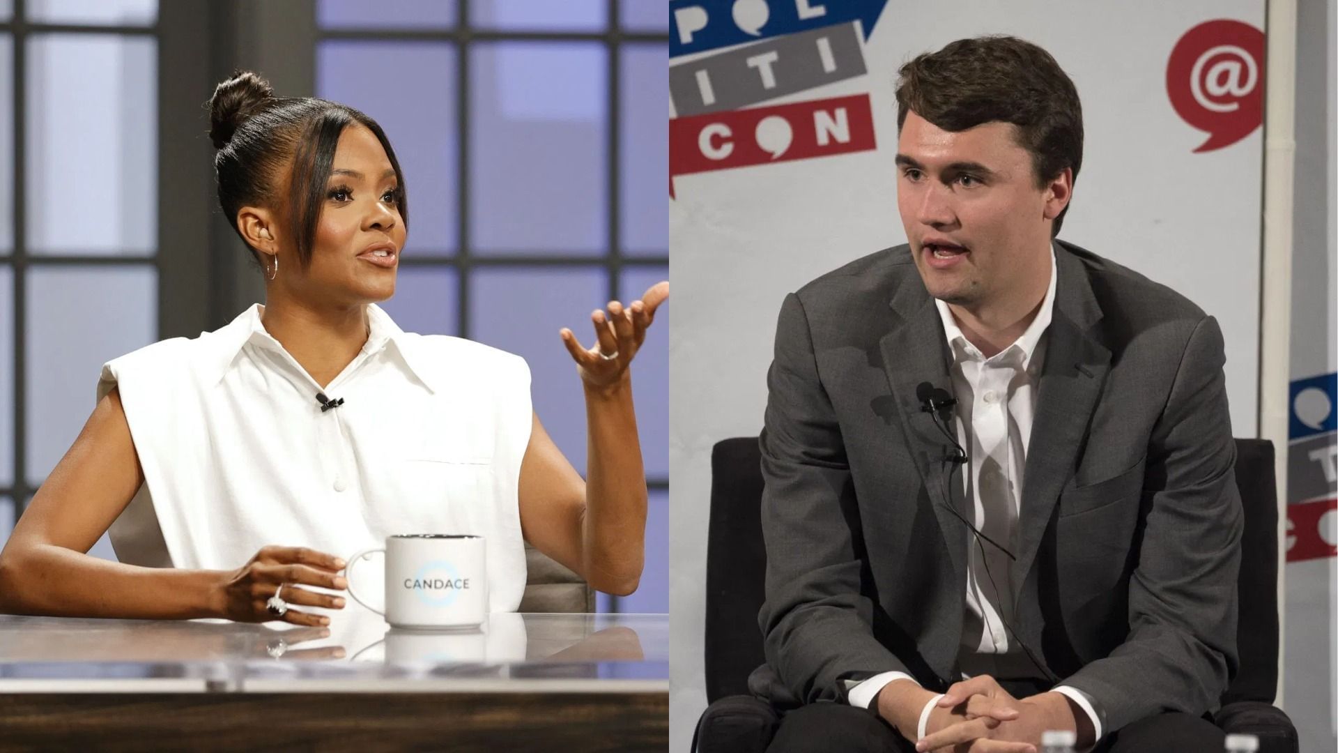 Candace Owens and Charlie Kirk (Image via Getty)