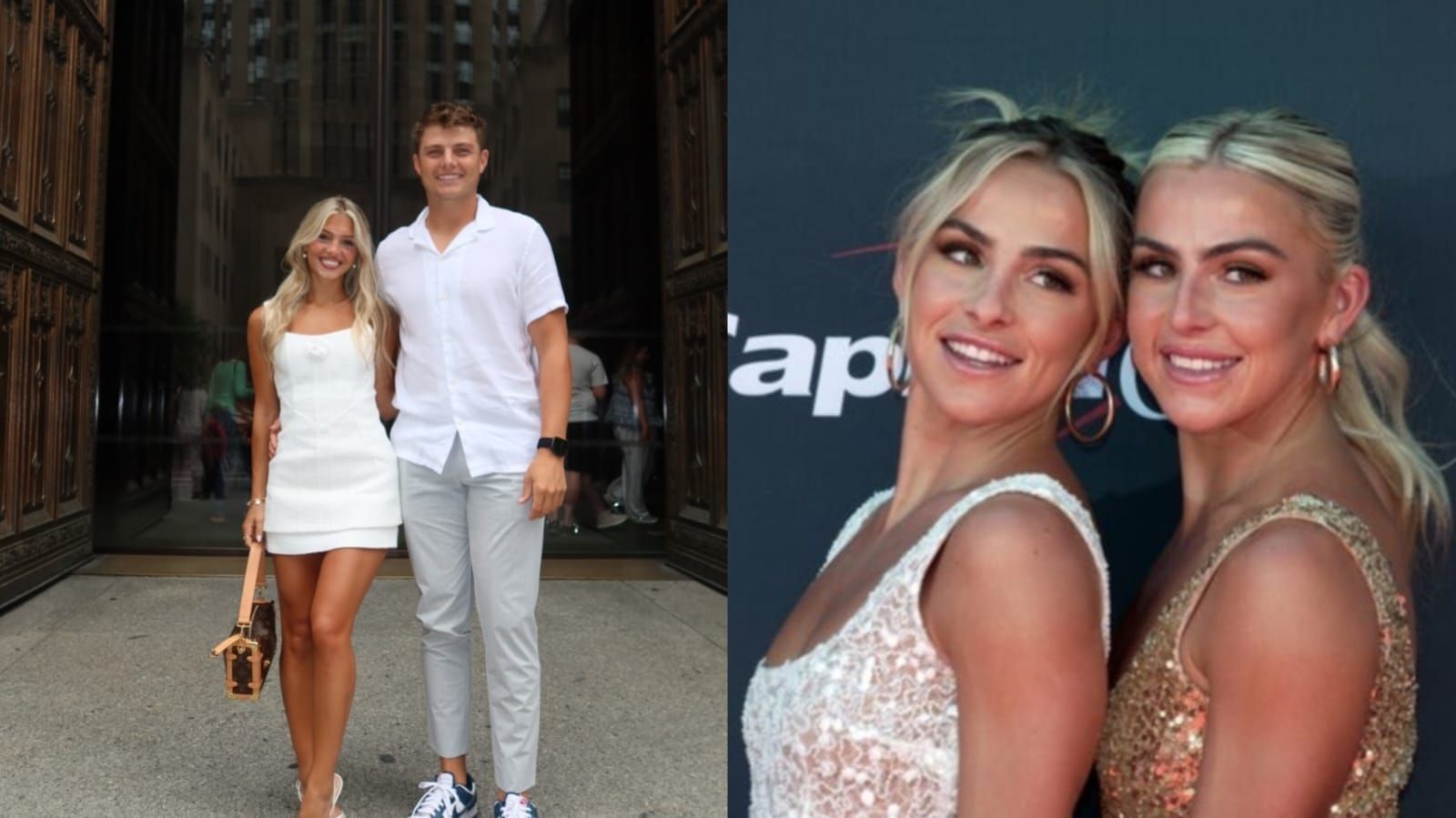 Zach Wilson and Nicolette (L) Image credit: Instagram/@_nicolettewilson, Haley and Hanna Cavinder (R) Image credit: IMAGN 