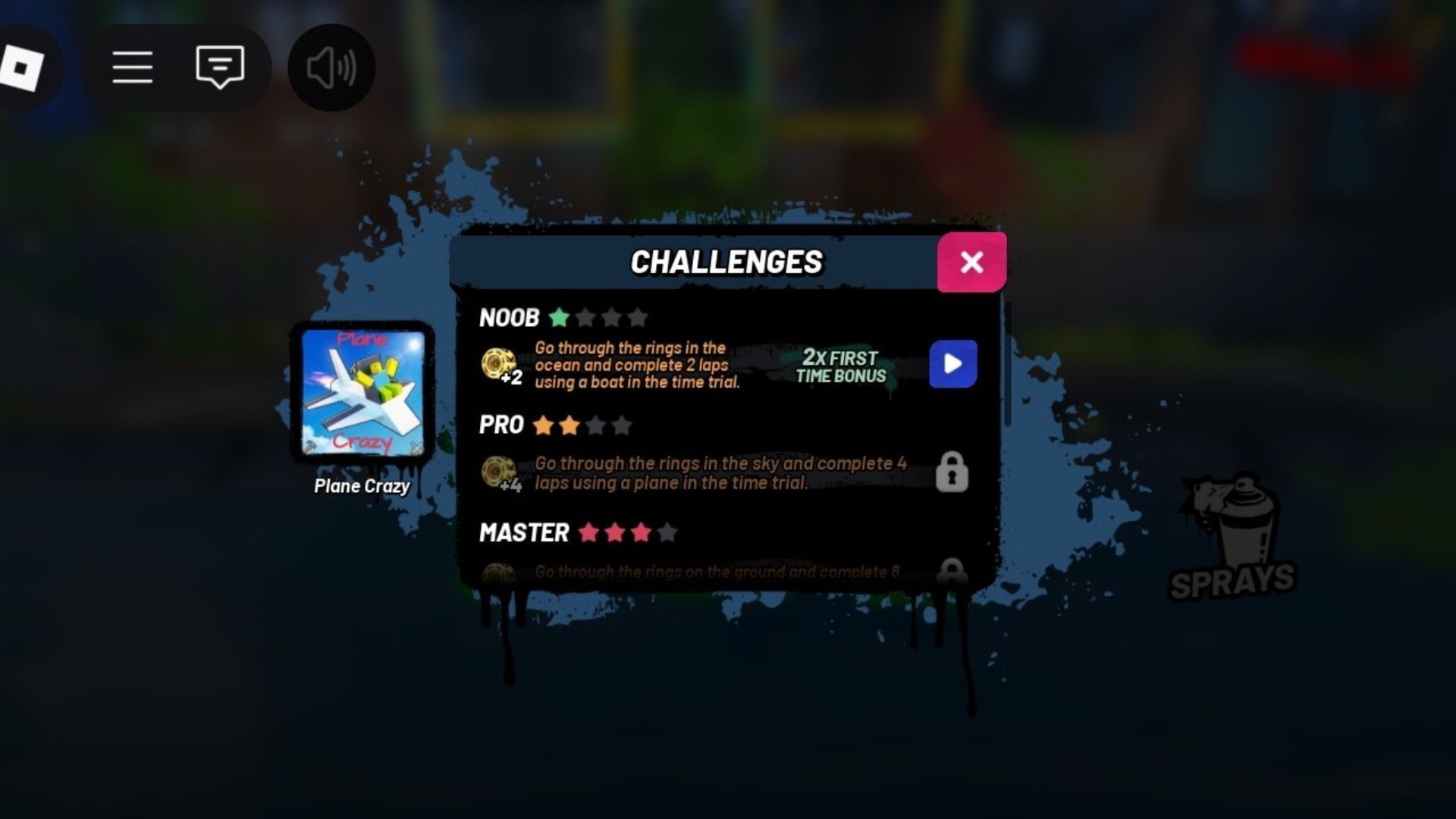 Challenges in The Takeover (Image via Roblox)