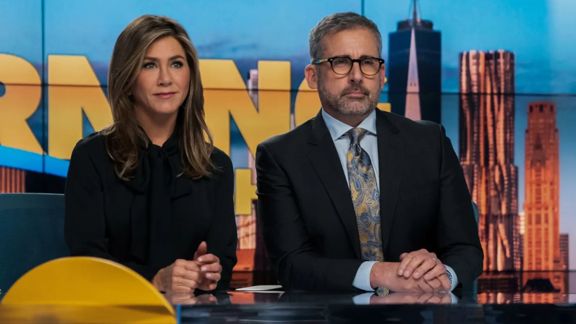The Morning Show explores the challenges of running a news program (Image via Apple TV+)