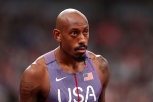 USA's Vernon Norwood criticizes arrangement that placed Letsile Tebogo and Botswana's rest 4x400m relay historic medalists at back in photo