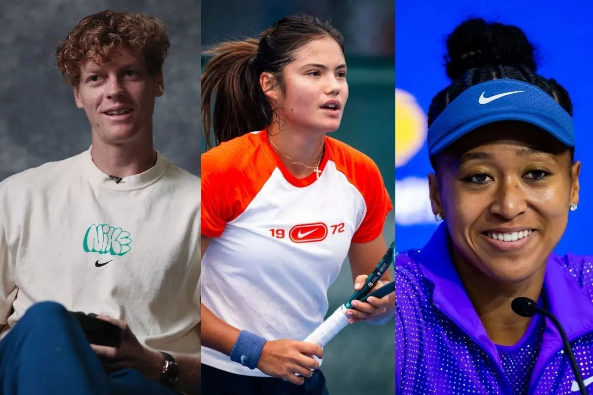 Jannik Sinner, Emma Raducanu, and Naomi Osaka - Source: Getty