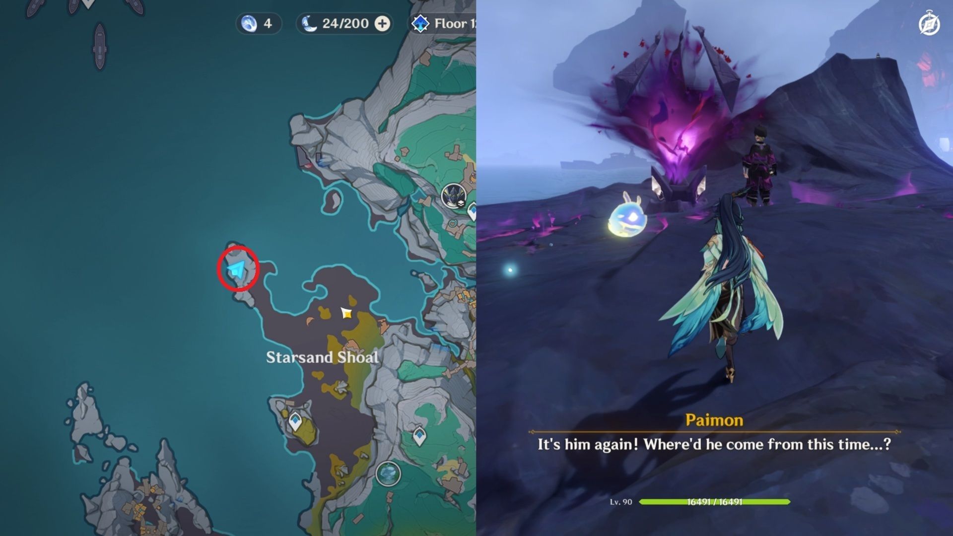Tideseal Stone in Starsand Shoal (Image via HoYoverse)