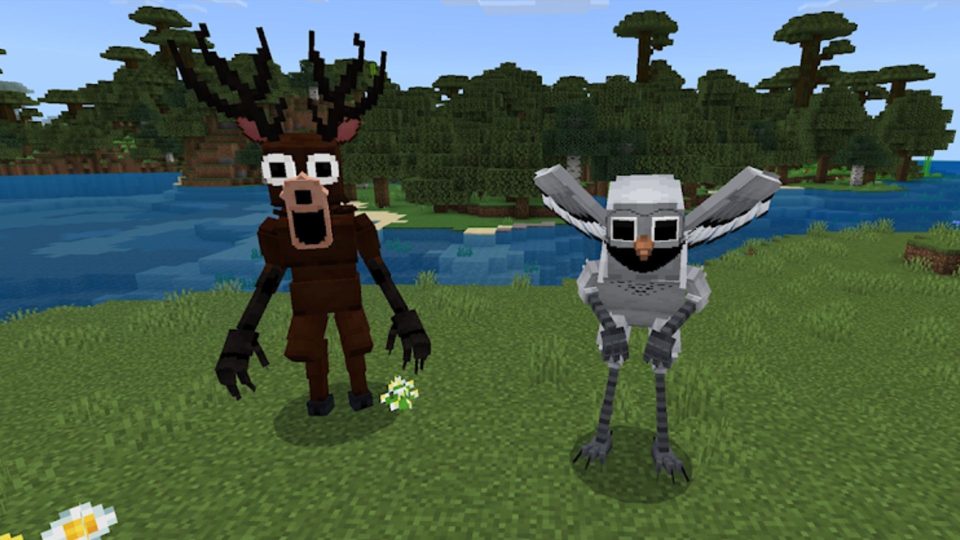 The 99 Nights in Forest mod for Minecraft (Image via Google Play/Birch Apps/Mojang Studios)