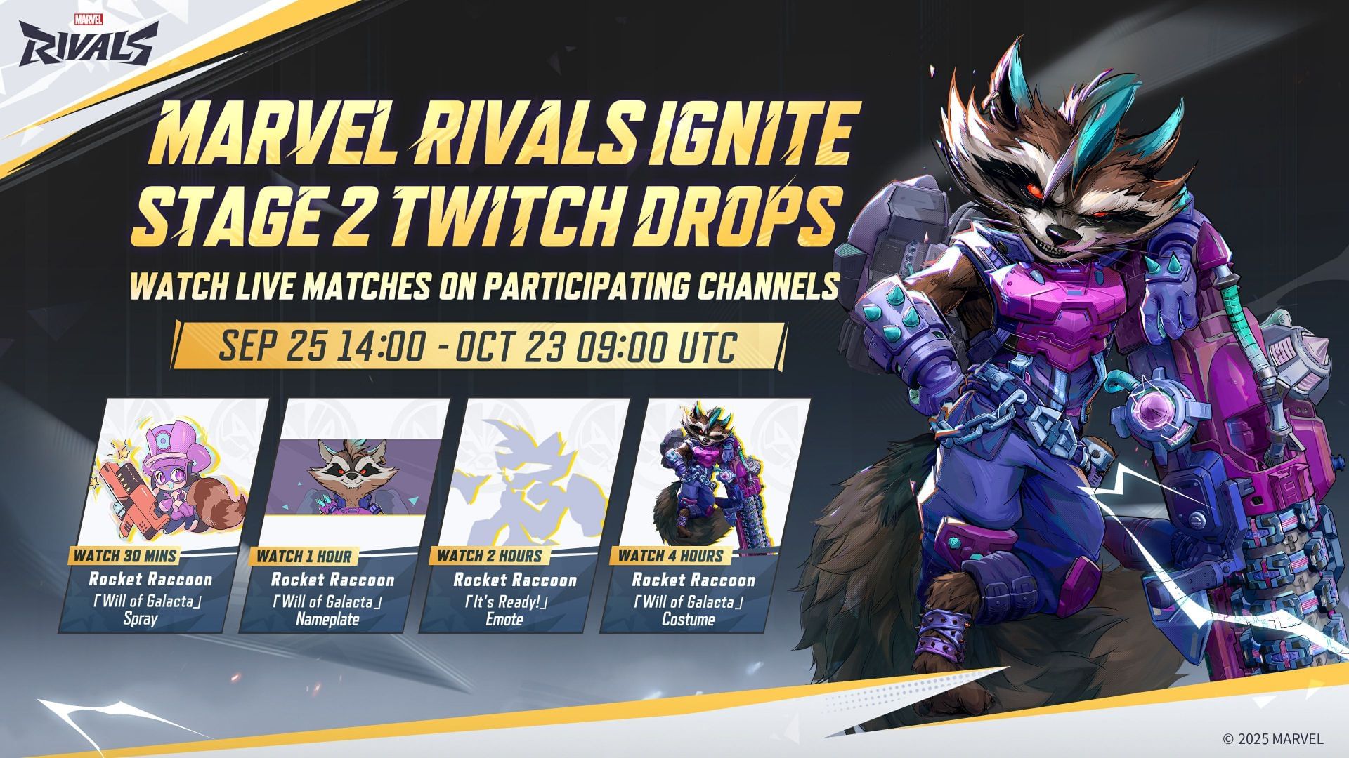 Ignite Stage 2 Twitch Drops in Marvel Rivals Patch Notes (Image via NetEase Games)