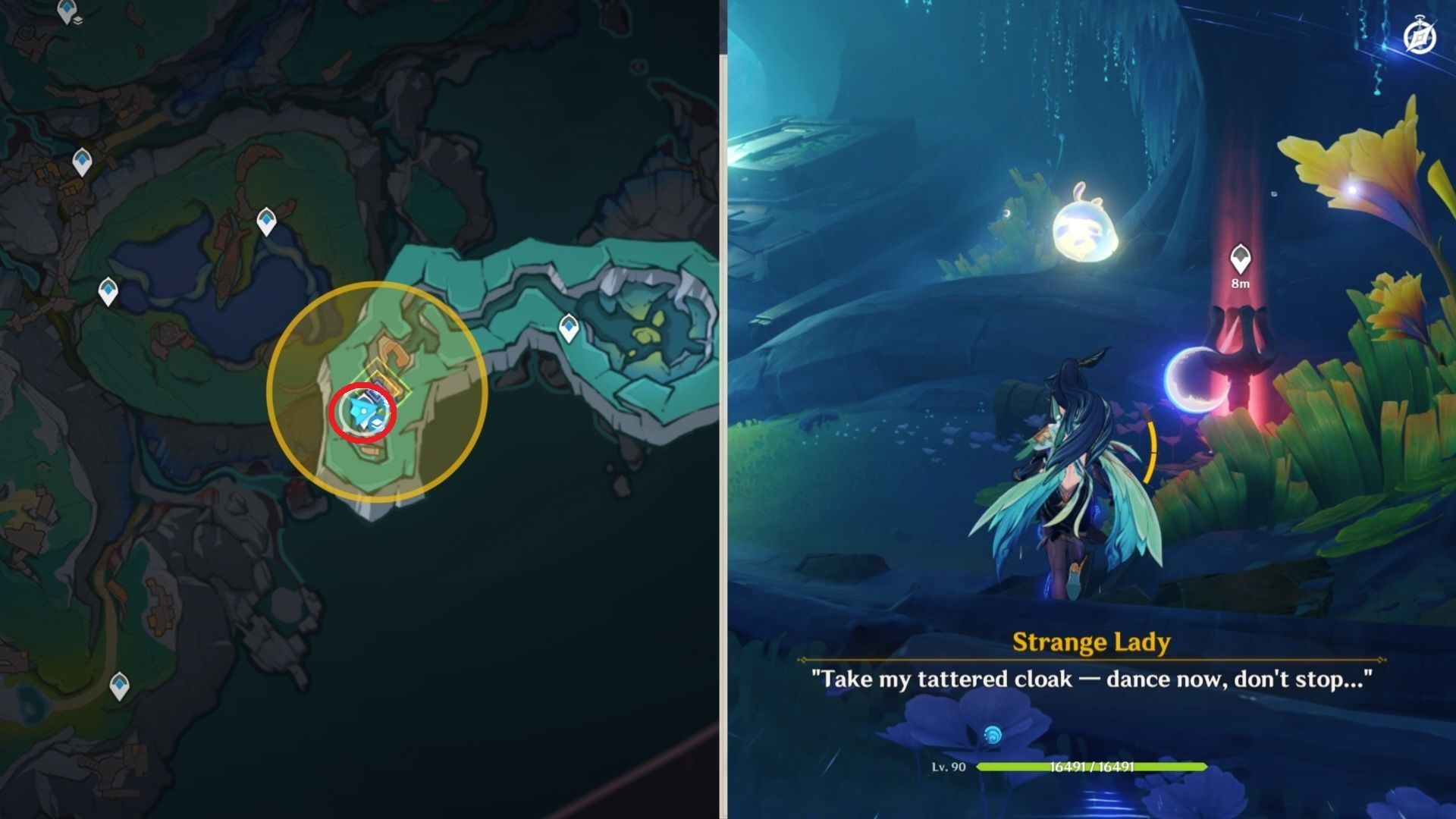 Beneath the Forsaken Sea teleport waypoint location (Image via HoYoverse)