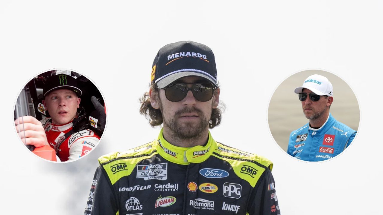 Ryan Blaney comments on clean racing after NASCAR Cup race at New Hampshire. Images via Imagn.