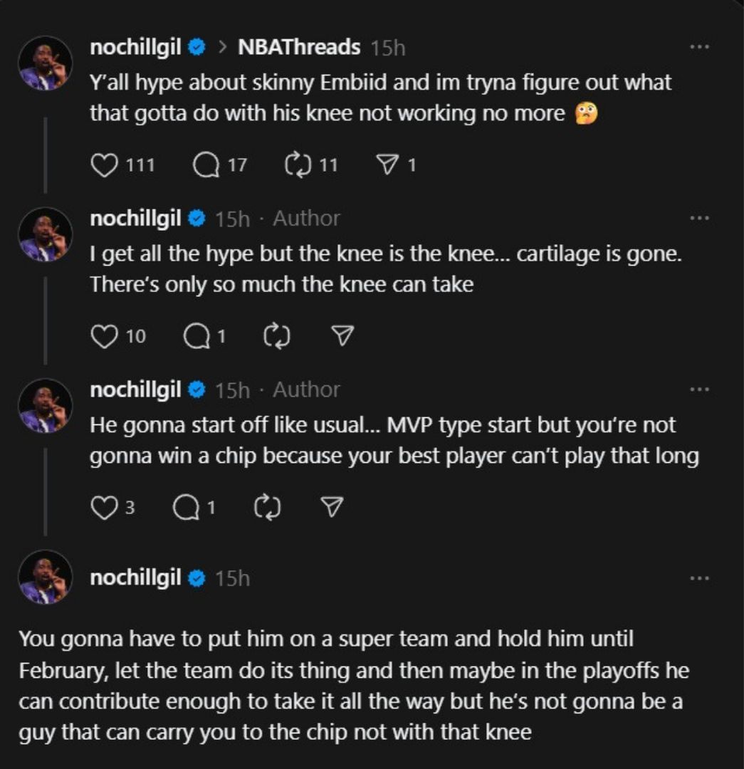 Gilbert Arenas&rsquo; post on Threads