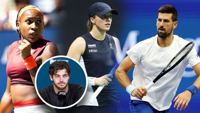 Taylor Fritz speaks about Coco Gauff's success against Iga Swiatek as he addresses plans to overcome 0-10 record vs Novak Djokovic in US Open QF