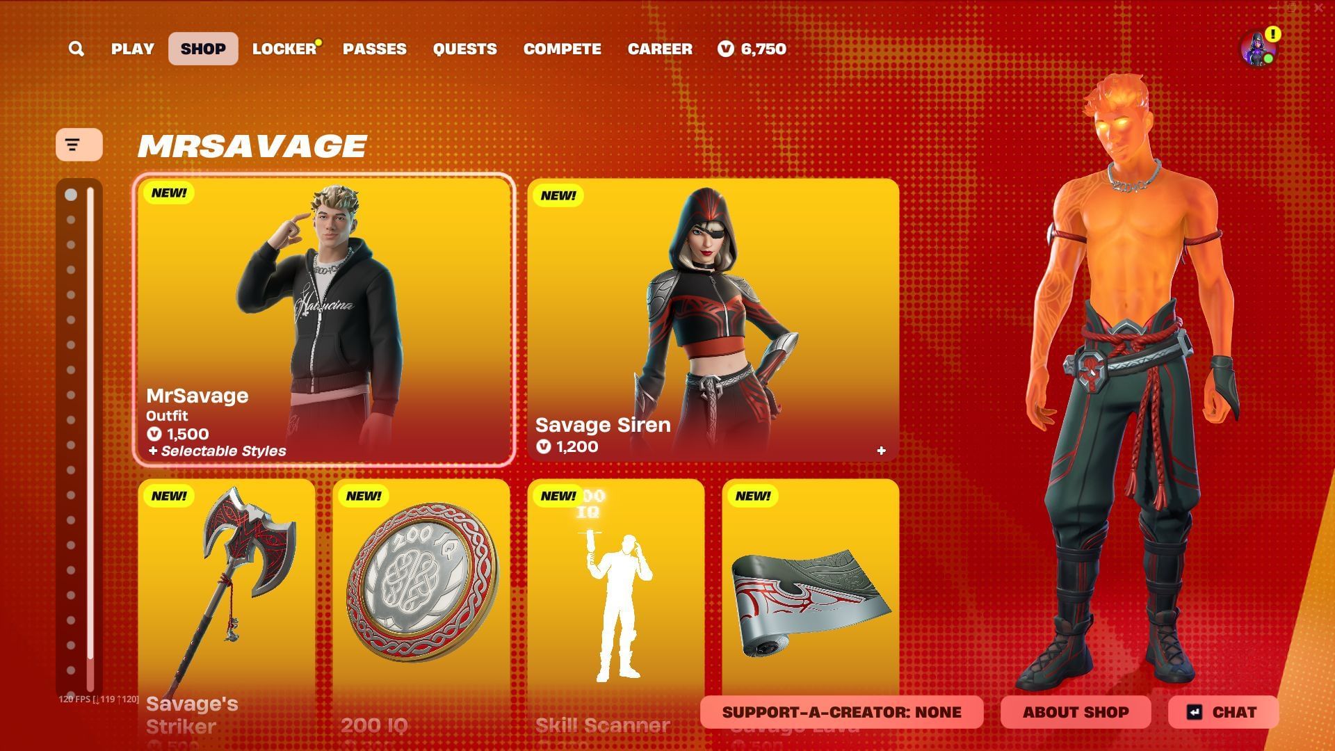 You can purchase the MrSavage Icon Series skin in Fortnite separately as well (Image via Sportskeeda Gaming || Epic Games)