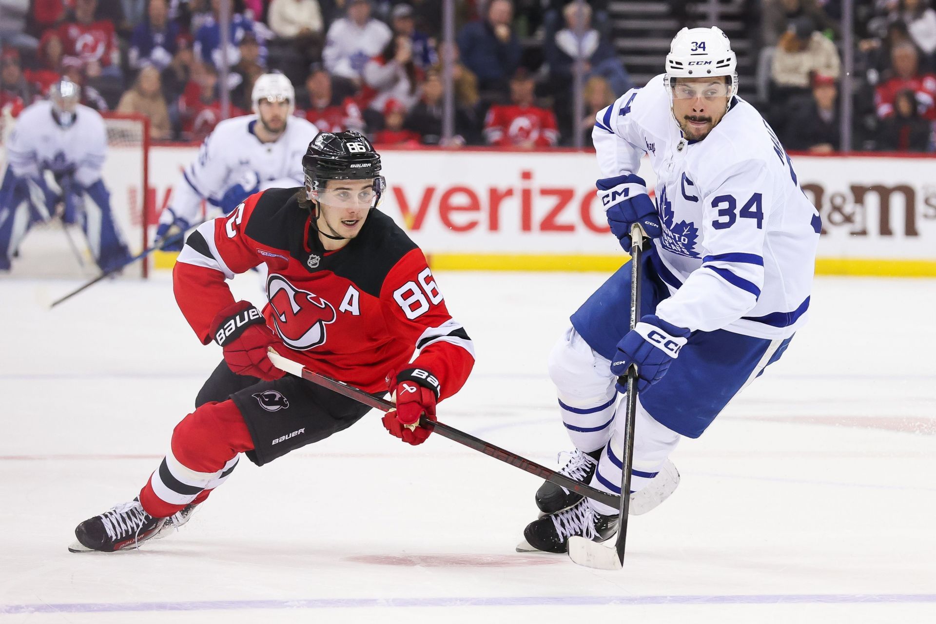 Auston Matthews and Jack Hughes played a crucial role together during the 4NFO (Source: Getty Images)