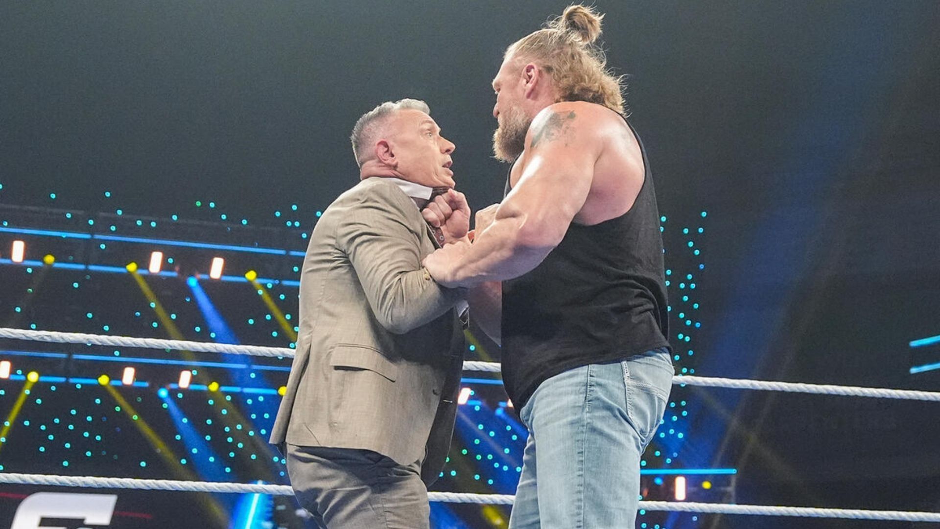 Brock Lesnar and Michael Cole on SmackDown this week [Image: WWE.com]