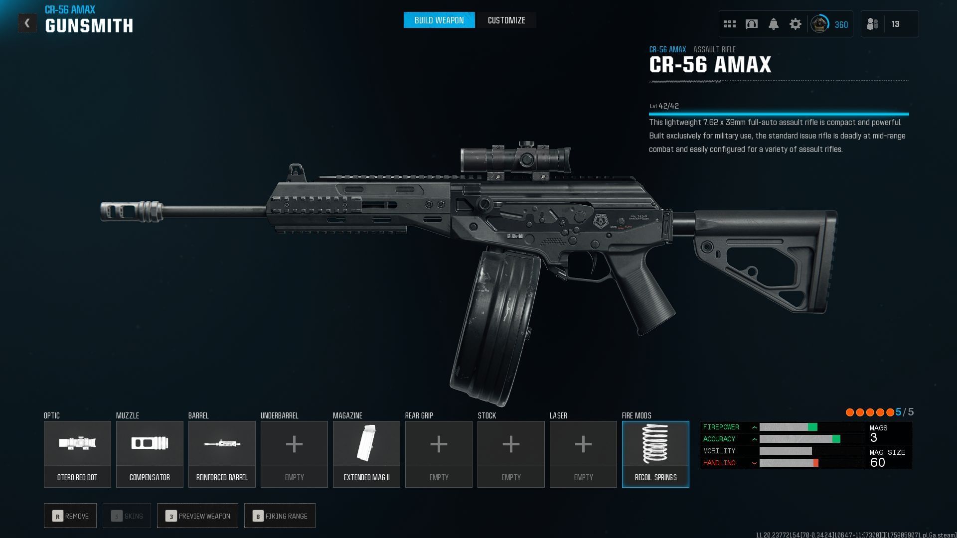 CR-56 AMAX fastest TTK loadout (Image via Activision)