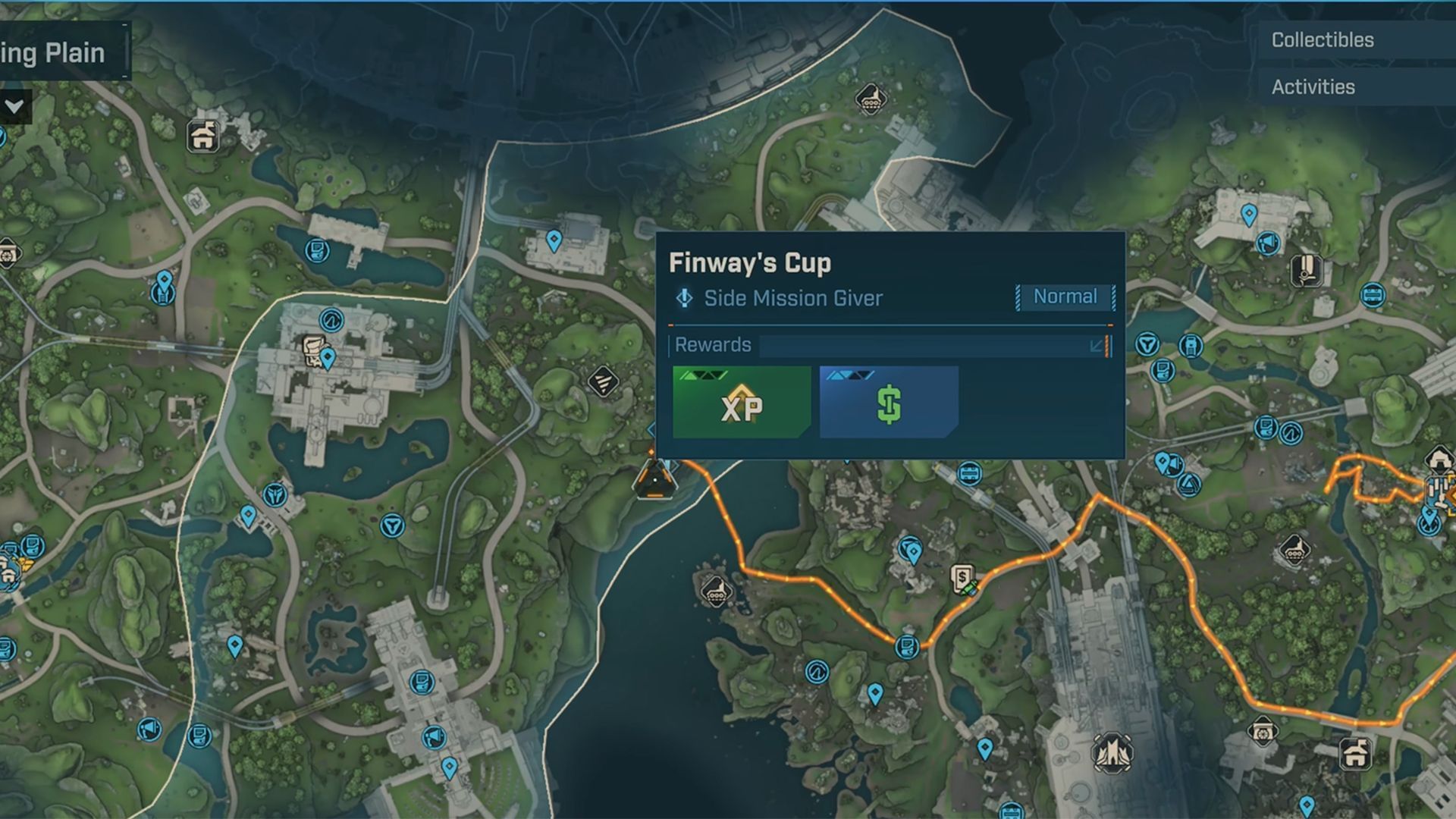 The quest can be acquired from Orts near a cliffside stage in the Hungering Plain, The Fadefields (Image via Gearbox Software)