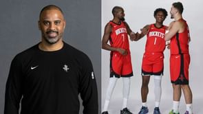 "He playing Warriors all season": NBA fans react as Ime Udoka announces potential Rockets' lineup with 6'7 Amen Thompson as shortest player