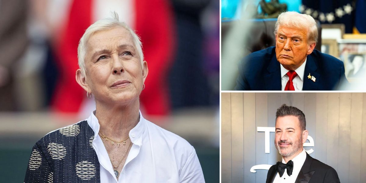 Martina Navratilova reacts to Jimmy Kimmel