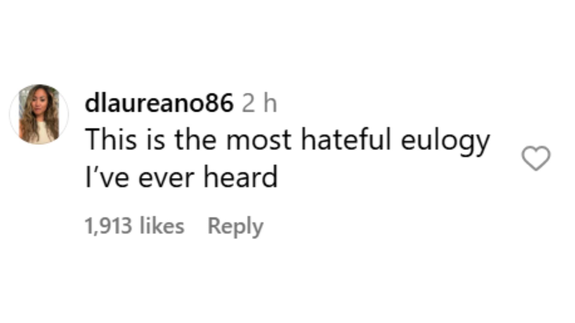 A netizen talked about Erika Kirk's remarks. (Photo: Instagram/@hollywoodunlocked)