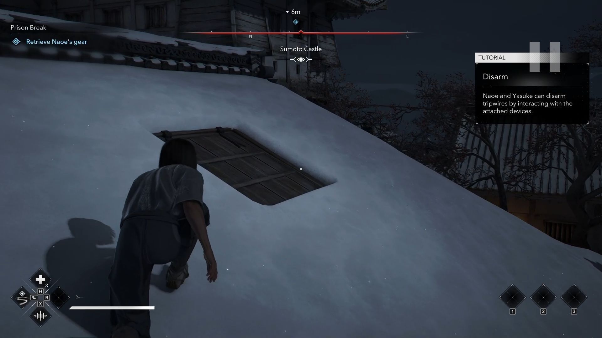 Climb down using the rooftop door (Image via Ubisoft)