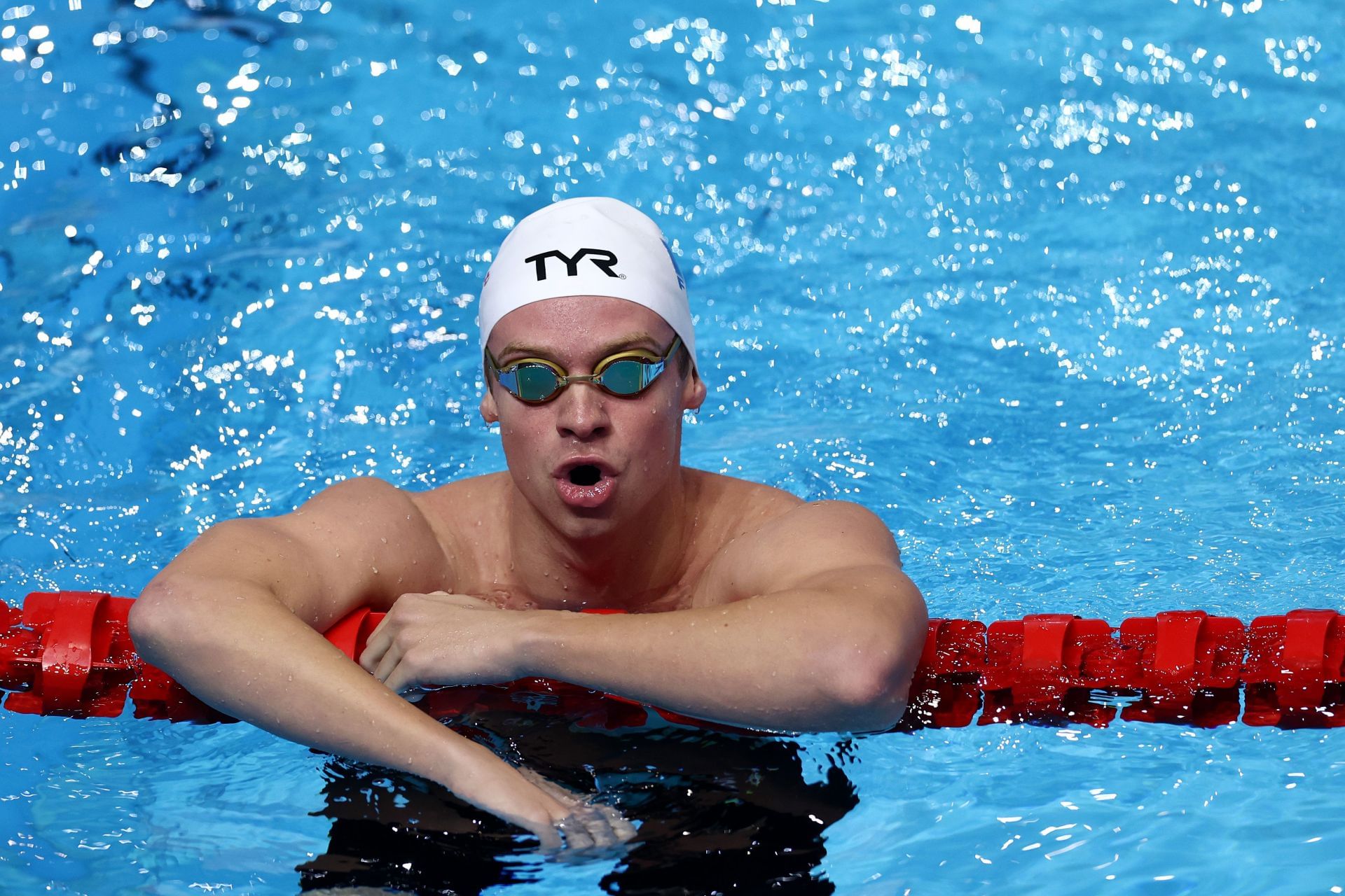Leon Marchand at the Singapore 2025 World Aquatics Championships - Day 24: Swimming - (Source: Getty)