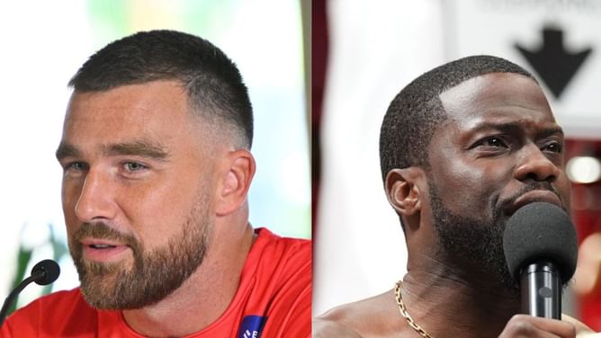 Kevin Hart serves Travis Kelce a reality check after Chiefs TE's Kansas City tailgate claims