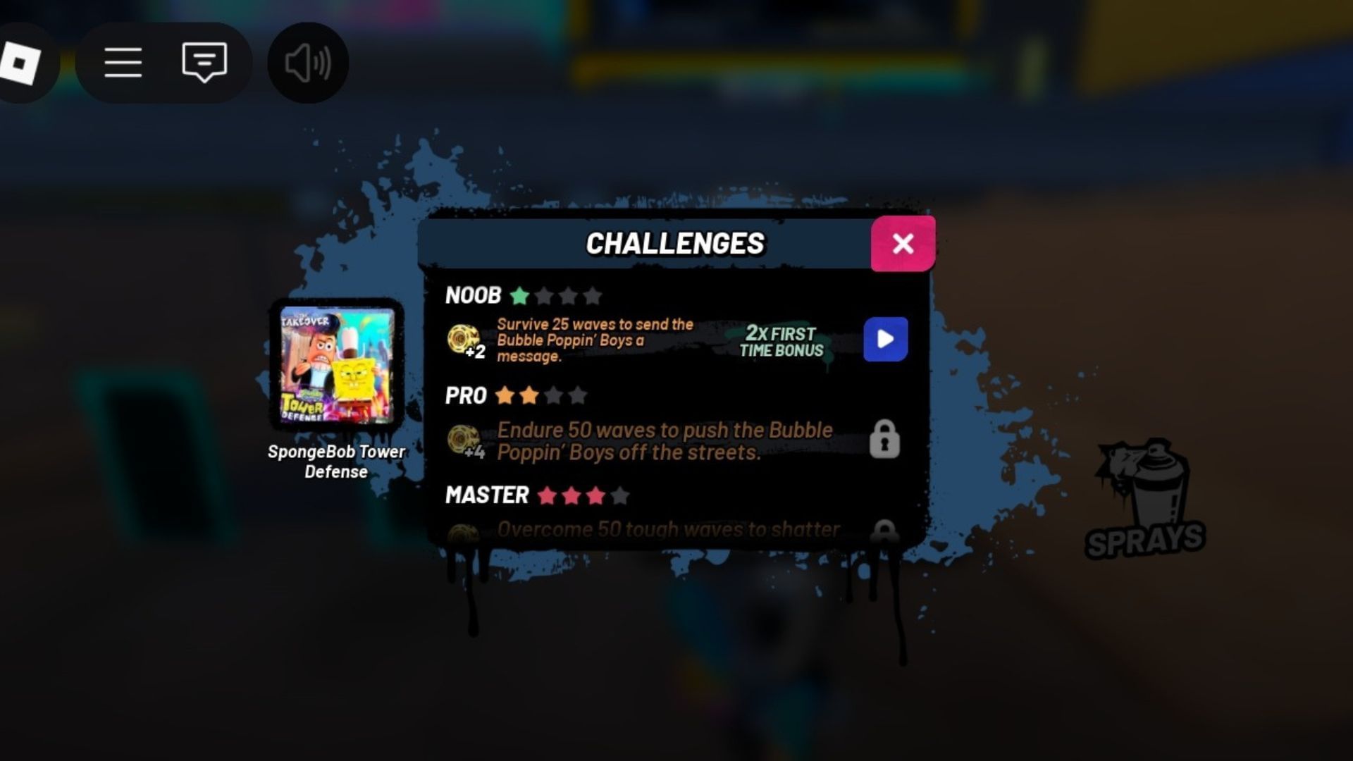 Challenges to complete (Image via Roblox)