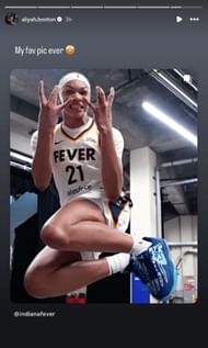 Aliyah Boston's Instagram stories