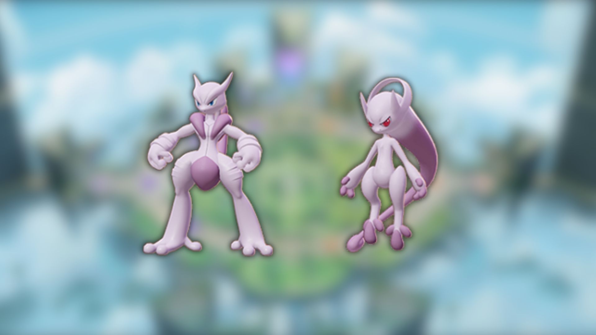 Mega Mewtwo X and Mega Mewtwo Y as seen in the game (Image via The Pokemon Company)