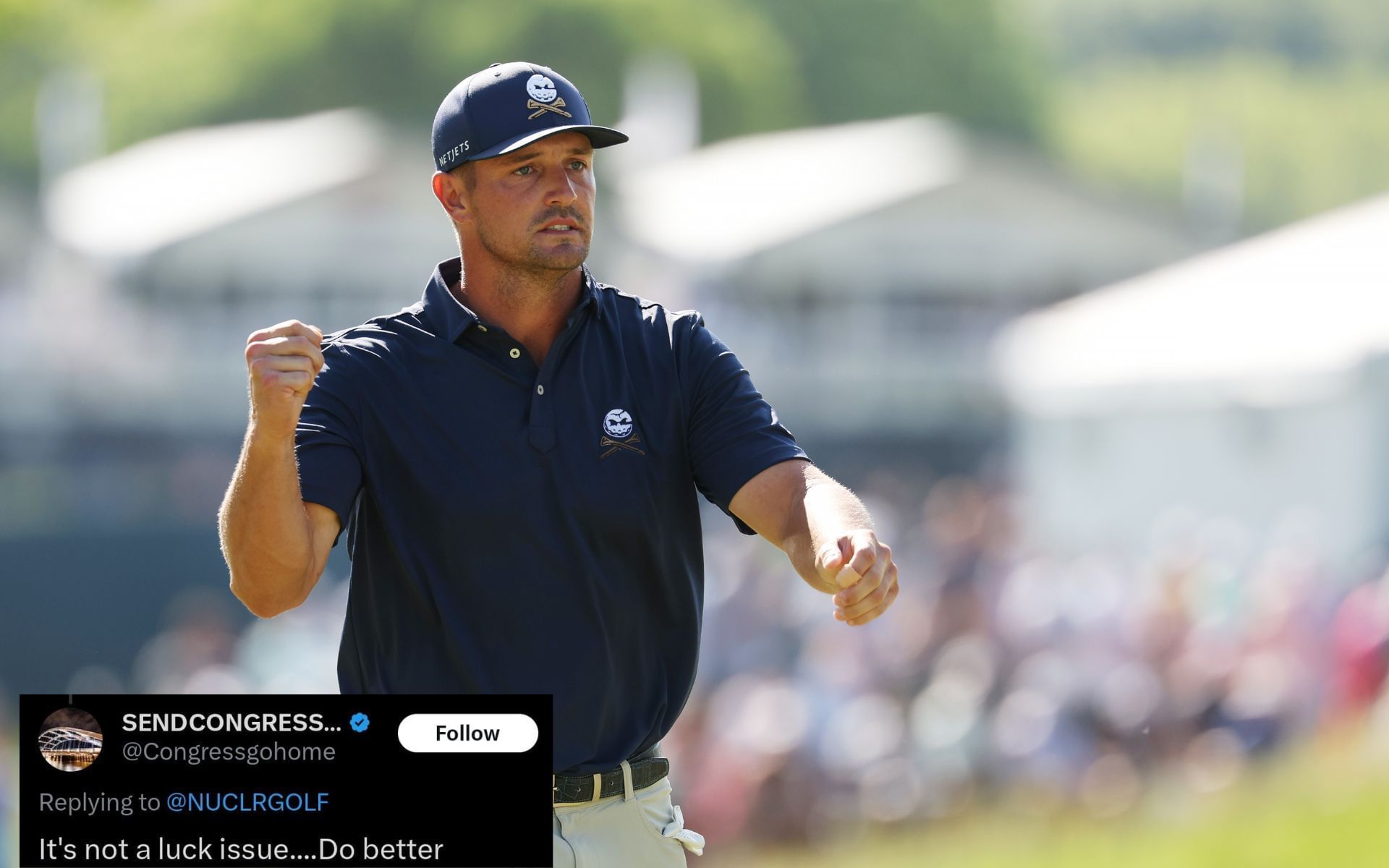 Bryson DeChambeau ( via Getty and X)