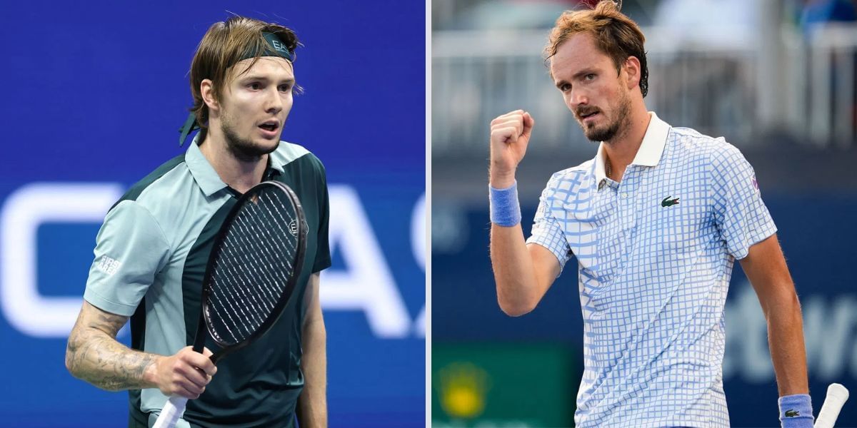 Daniil Medvedev and Alexander Bublik at the Hangzhou Open - Image Source: Getty 