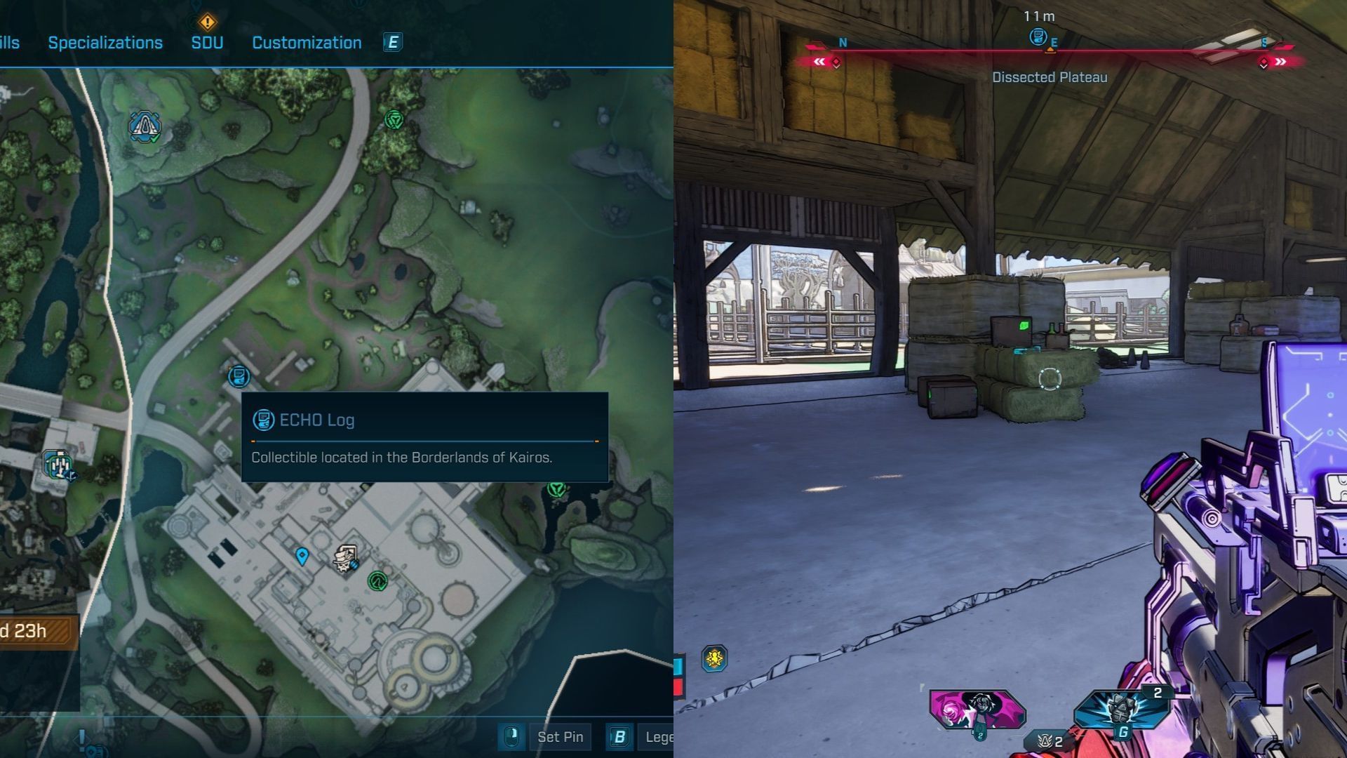 Find the Log on a haystack in a barn outside the Killing Floor (Image via 2K)