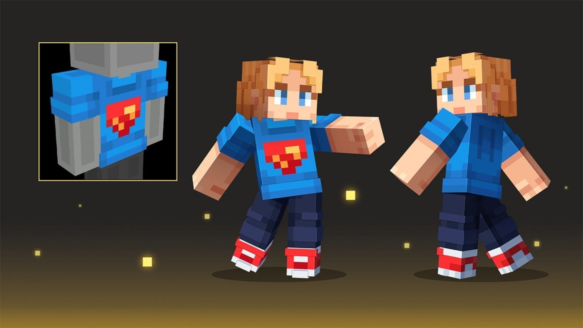 The Minecraft x Superman DLC rewards players with a free character creator item (Image via Mojang Studios)
