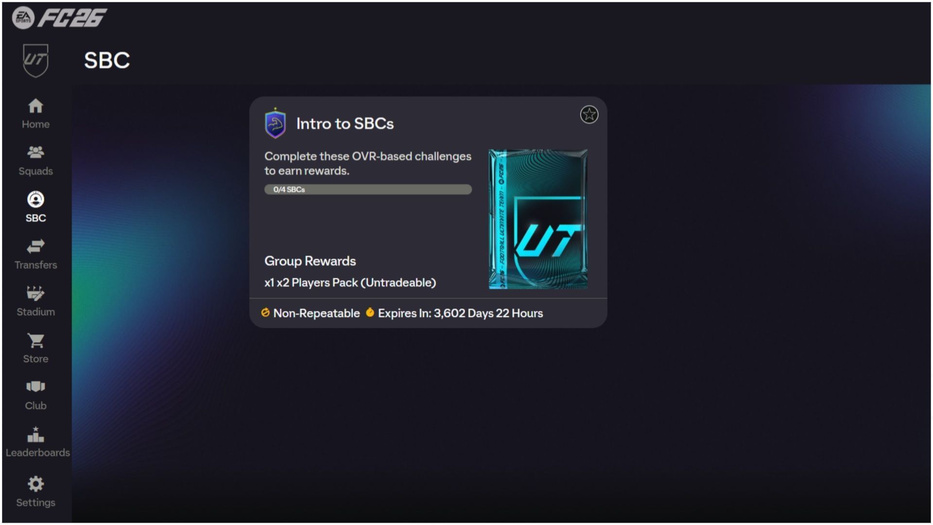 Intro to SBCs set (Image via EA Sports)