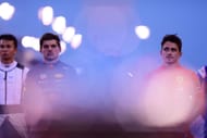 Max Verstappen and Charles Leclerc before the 2022 F1 Grand Prix of Bahrain. Source: Getty